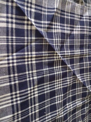 2 Sciarpe Basche a Quadri Blu e Bianco 60 x 60
