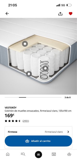 Colchón Ikea 135x190cm