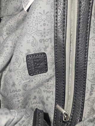 Bolso Lois Jeans plateado y negro
