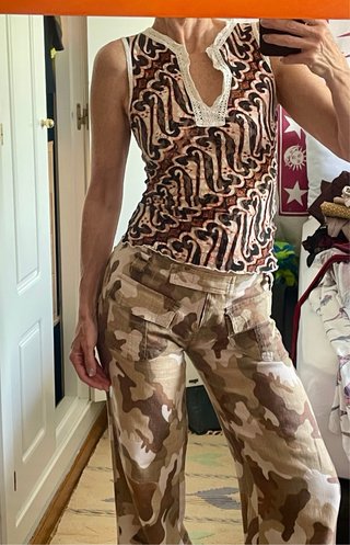 Pantalones anchos Miss Sixty camuflaje