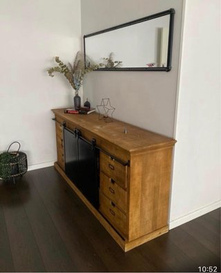 Aparador de salón madera y metal