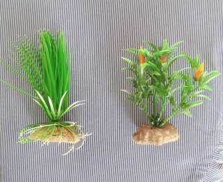 Plantas Artificiales Acuario Decoración (2 ud)