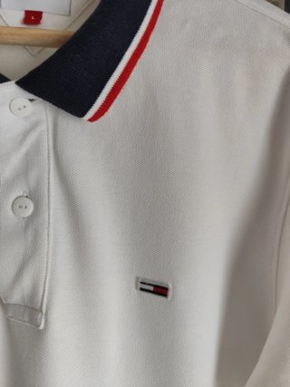 Polo Tommy Jeans Blanco Hombre Talla L