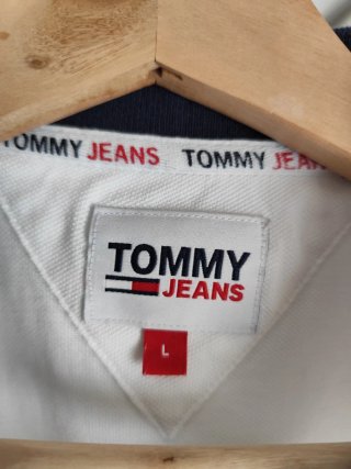 Polo Tommy Jeans Blanco Hombre Talla L