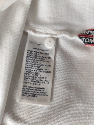 Polo Tommy Jeans Blanco Hombre Talla L