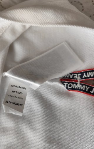 Polo Tommy Jeans Blanco Hombre Talla L