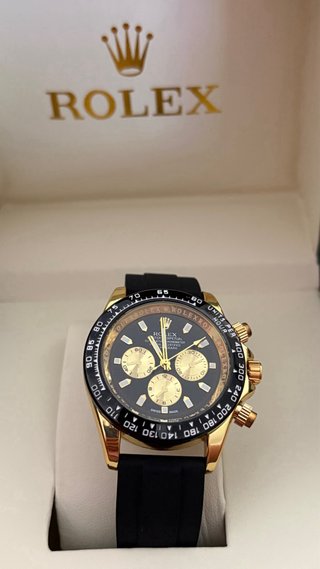 Caja Rolex Verde y Dorada