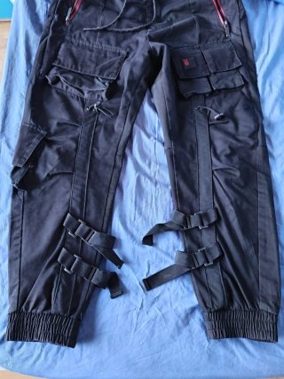 Pantalones cargo Bershka negros hombre
