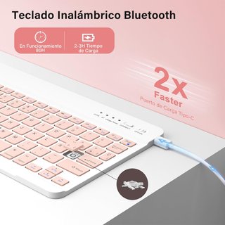 Teclado iPad 11 Gen A16 2025 / iPad 10 Rosa