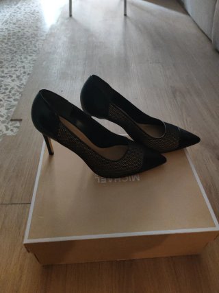 Zapatos Michael Kors Negros Malla Tacon
