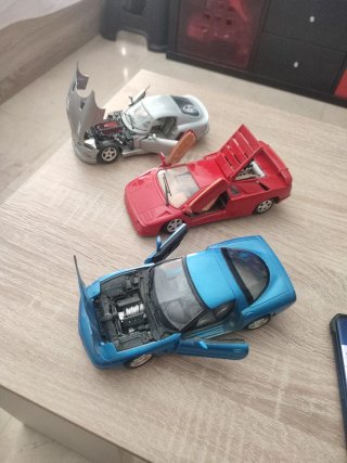 Lote 3 coches escala 1/24: Dodge, Lambo, Chevrolet