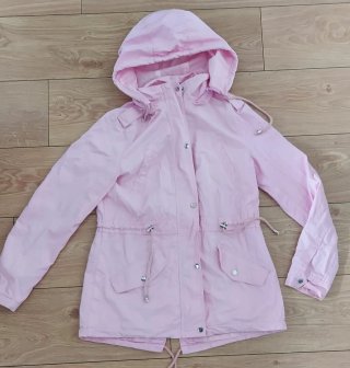Chaqueta impermeable rosa talla S