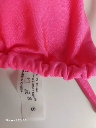 Top Bikini Triangular Rosa Talla S