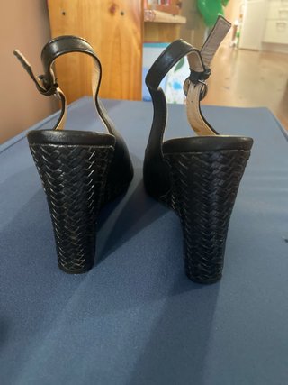 Sandalia piel Negra Plataforma Talla 37