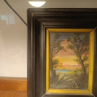 Olio su tavola metà '900