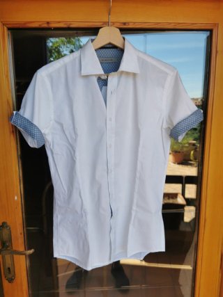Camicia Clayton uomo manica corta bianca