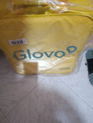 Bolso Glovo Amarillo Expandible