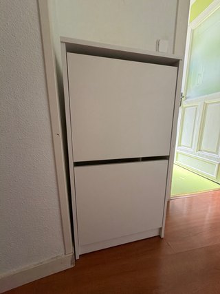 Zapatero blanco de madera