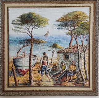 Cuadro mallorquín - Pescadores