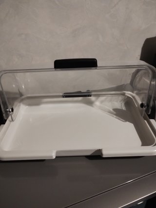Porta formaggi trasparente e bianco