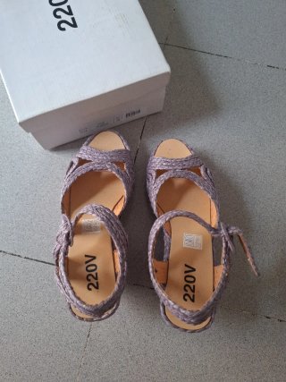 Sandalias cuña 38 Color: lila
