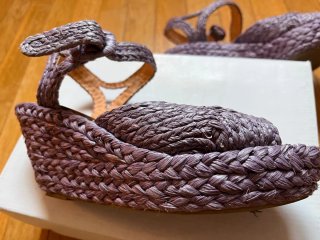 Sandalias cuña 38 Color: lila
