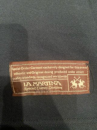 La Martina Polo Negro Unisex Bordado