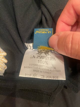 La Martina Polo Negro Unisex Bordado