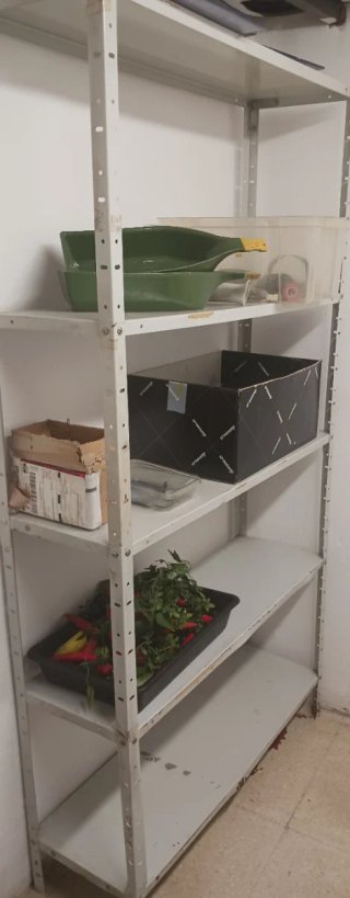 Estantería Metálica Gris y Verde