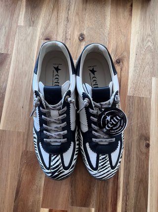 Zapatillas Cetti Zebra Blancas y Negras