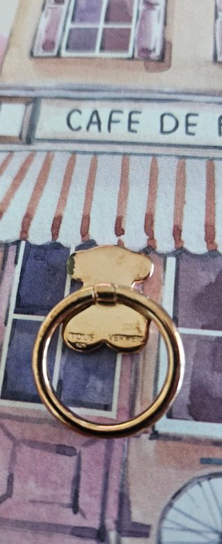 Anillo Oso Tous Negro y Dorado Vermeil 925.