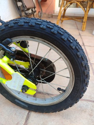 Bicicleta infantil 14 color amarillo
