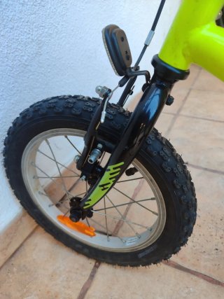 Bicicleta infantil 14 color amarillo