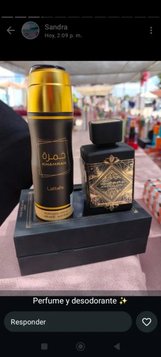 Perfumería Set Oro y Rojo