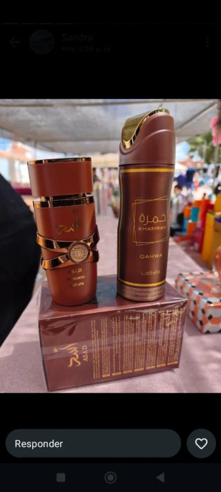 Perfumería Set Oro y Rojo