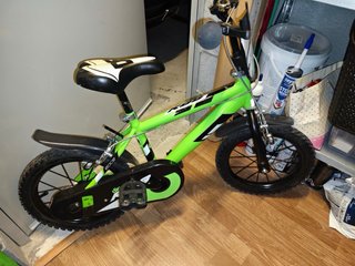 Bicicleta infantil 14 pollici verde