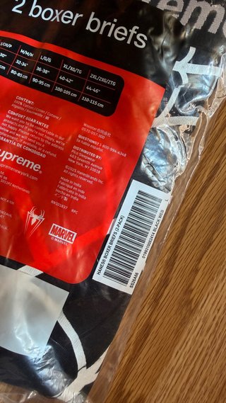 Supreme SpiderMan Boxer Hanes Black SS26