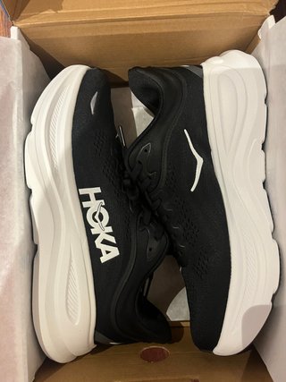Hoka Bondi 9 Zapatillas Negras y Blancas