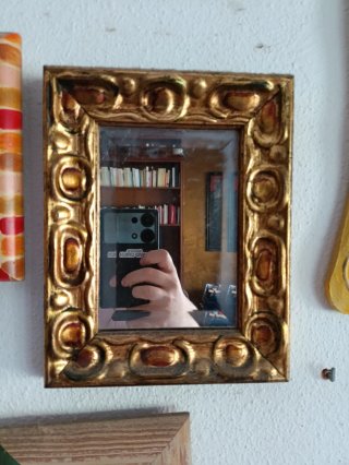 Set di 9 specchi decorativi in legno e cristallo