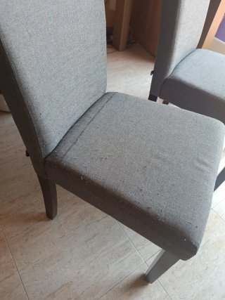 Juego de 2 sillas de comedor tapizadas