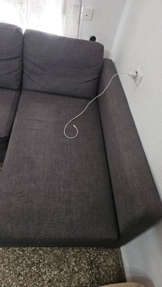 Sofá chaise longue gris tela en vall de uixo