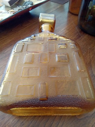Botella Arbora vintage ámbar
