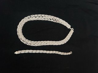 Cadena Plata 925 Trenzada a juego con su pulsera
