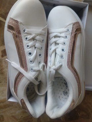 Scarpe sneakers bianche e n.39