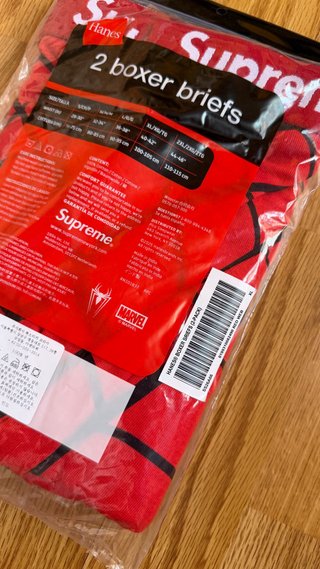 Supreme SpiderMan Boxer Hanes Red SS26