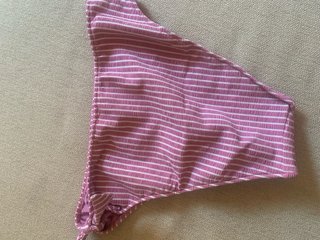 Bikini de rayas rosa y blanco