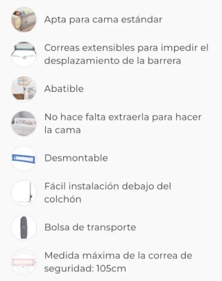 Barrera Cama Asalvo 150 cm