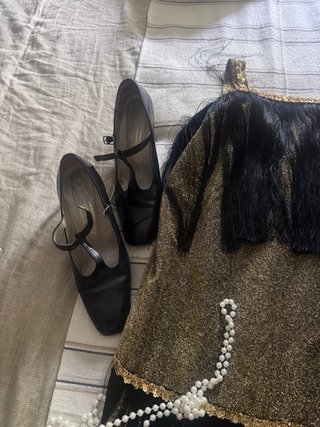 Disfraz Años 20 Vestido Negro/Dorado Talla Única