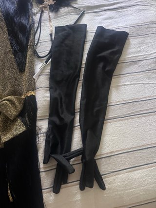 Disfraz Años 20 Vestido Negro/Dorado Talla Única