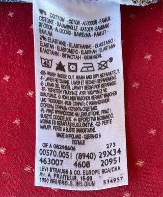Pantalón Levi's 570 Talla 29x34 Recto
